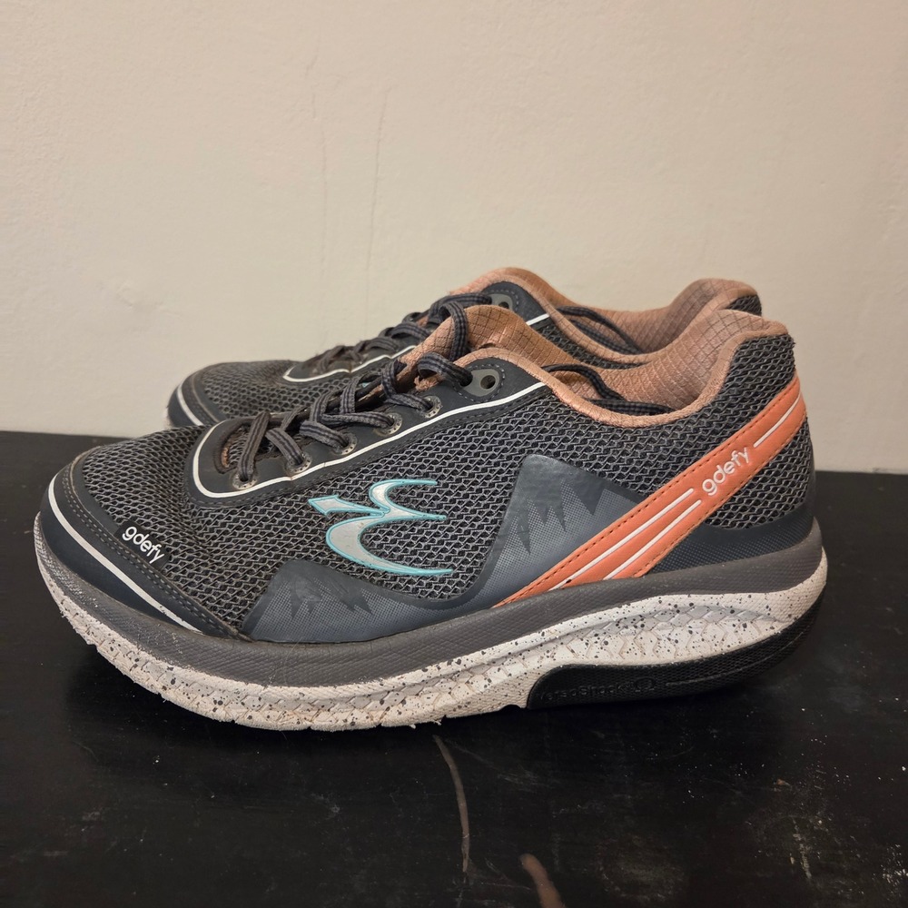 Gravity Defyer G-Defy Ion Womens‎ 9 Grey Pink Walking Shoes TB9024FGPW